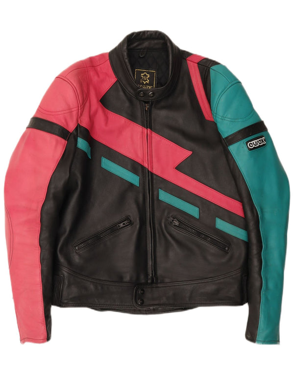 EUROX Chaqueta de motociclista para mujer UK 18 XL Bloque de color negro