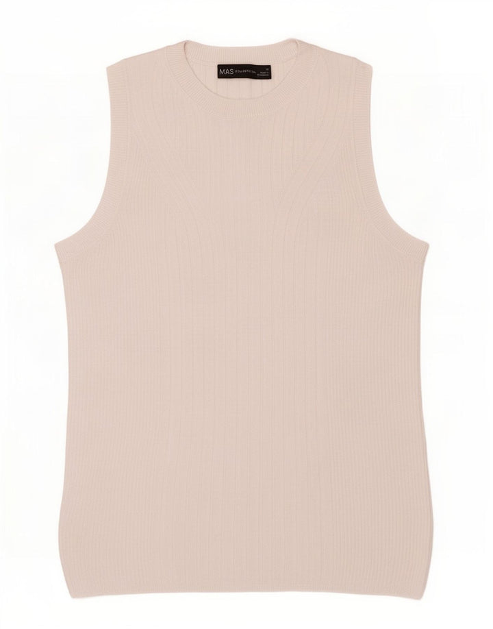 Marks & Spencer - Camiseta sin mangas para mujer, talla 40, viscosa blanca mediana