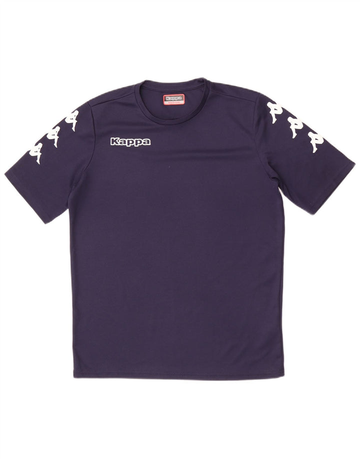 Kappa Hombre Camiseta Gráfica Top Medio Azul Marino Poliéster