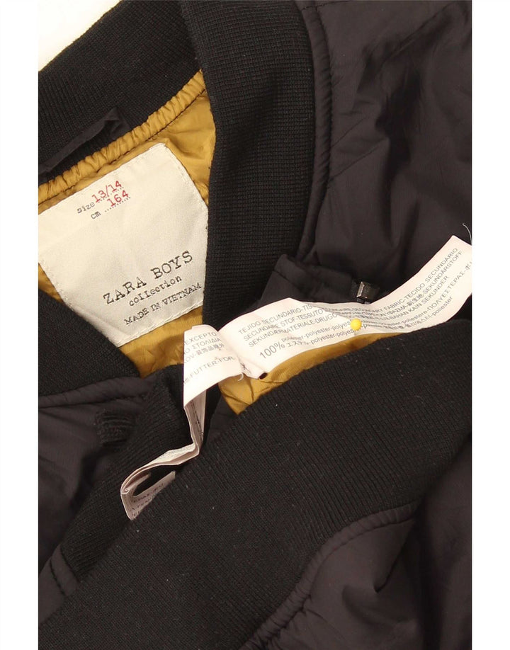 Zara Cazadora bomber estampada para niño 13-14 años Negro Poliéster