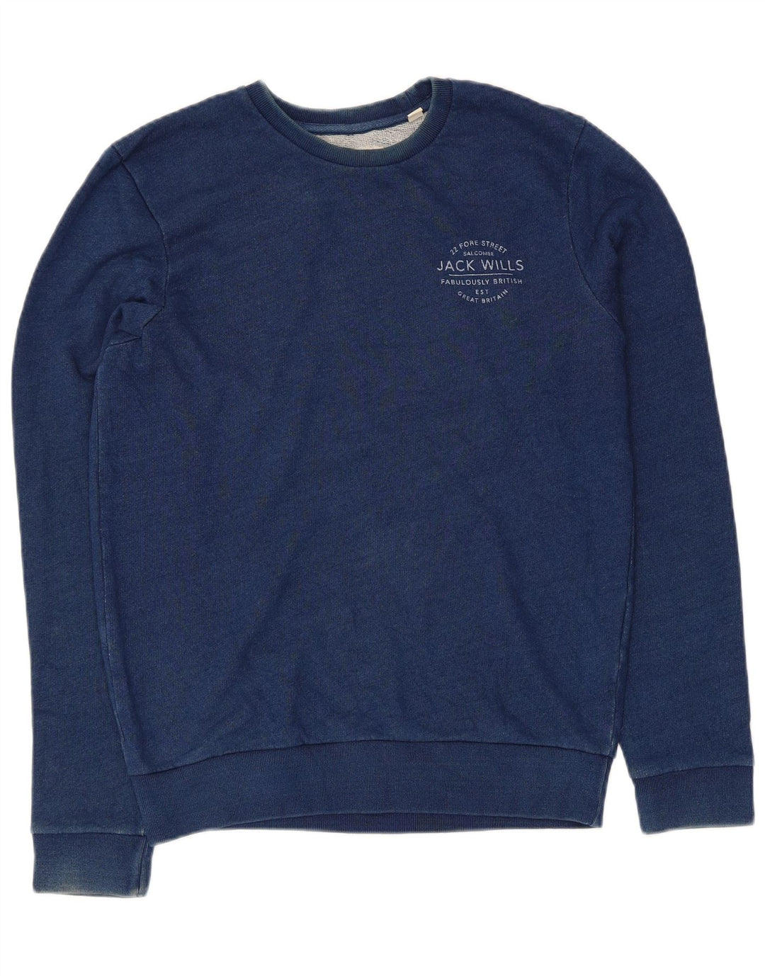 JACK WILLS Sudadera Hombre Jersey Small Azul Algodón
