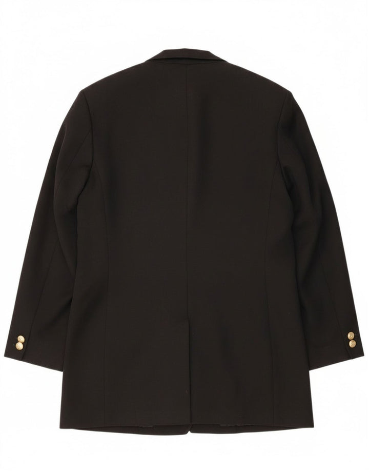 Marks & Spencer Chaqueta tipo blazer con doble botonadura para mujer UK 40 Grande Lana negra