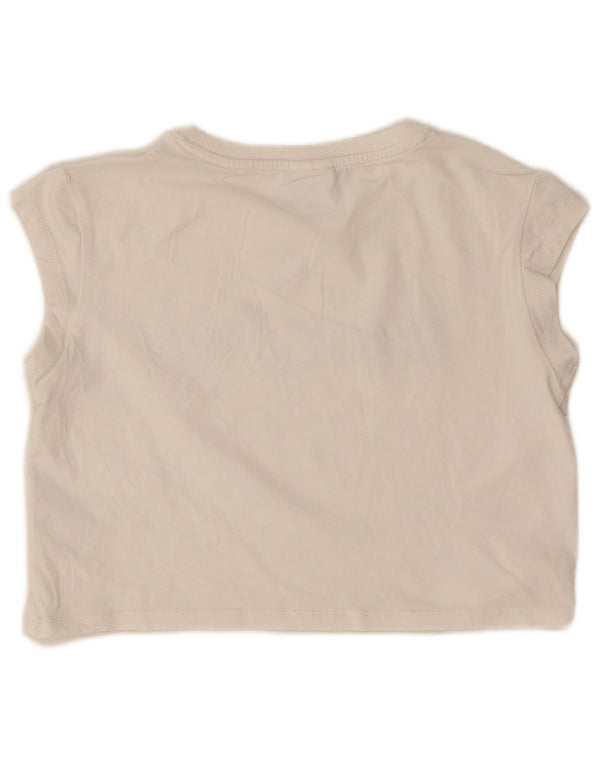 Zara Camiseta Niña Gráfica Top 11-12 Años Blanco Algodón