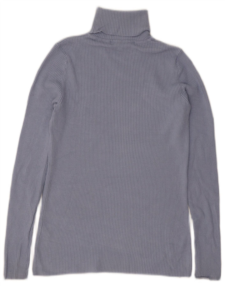 Marks & Spencer Top para mujer de manga larga UK 10 Small Viscosa azul
