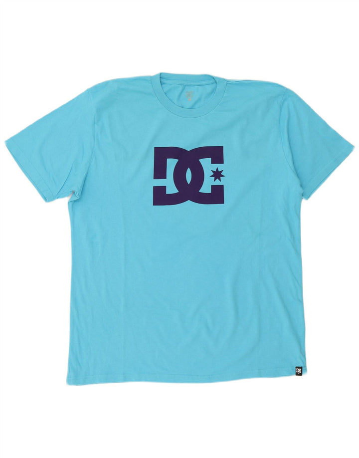 DC Hombre Camiseta Gráfica Top XL Algodón Azul