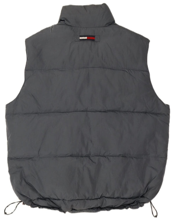 Tommy Hilfiger Chaleco acolchado para hombre UK 40 Large Grey Nylon