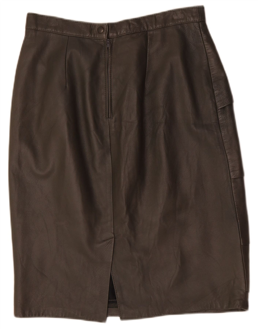 Falda de cuero vintage para mujer W30 Marrón medio