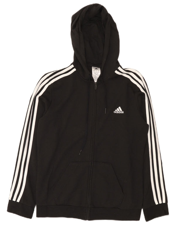 Adidas Sudadera con capucha y cremallera para mujer UK 40/40 Grande Algodón negro