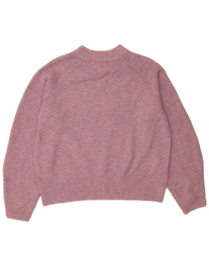 Marks & Spencer Suéter tipo jersey con cuello redondo para mujer UK 40 Acrílico rosa medio
