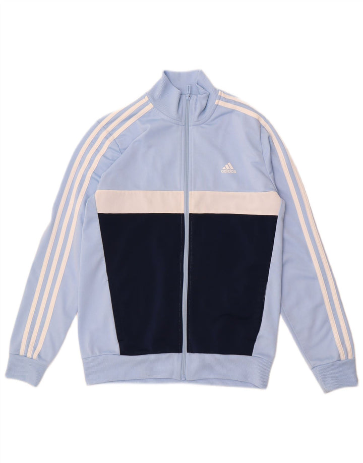 Adidas - Chaqueta de chándal para niño, 13-14 años, color azul, poliéster