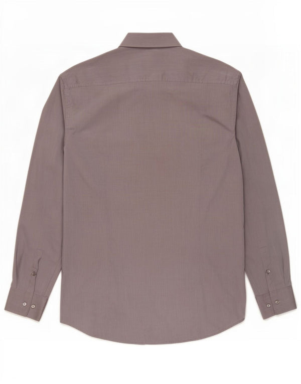 Camisa Hugo Boss Hombre Slim Fit Talla 41 Algodón Gris Grande