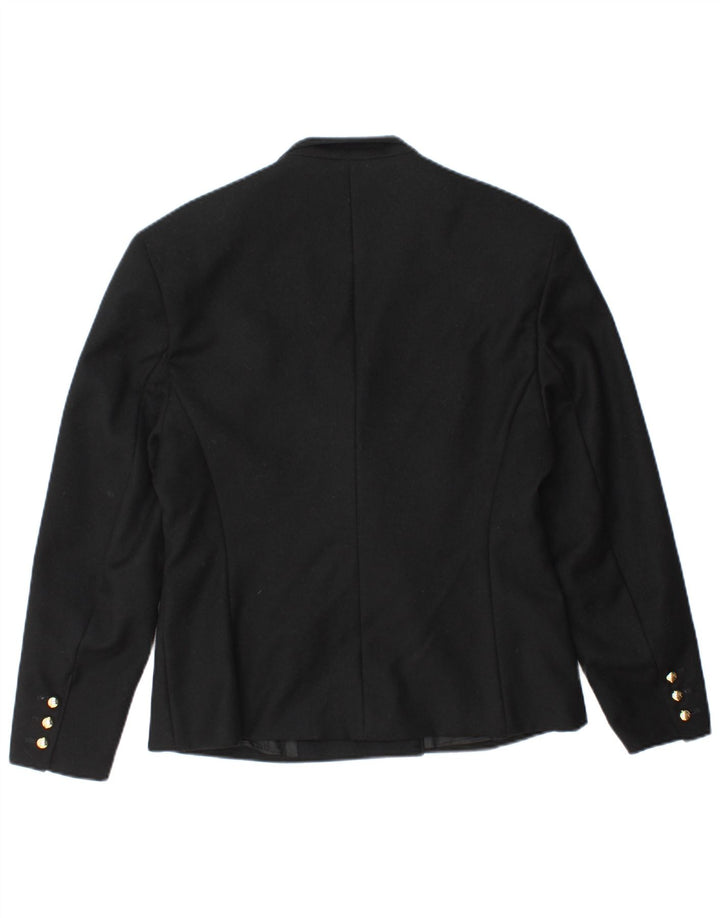 MODYVA Womens Double Breasted Blazer Jacket IT 44 Medium Black