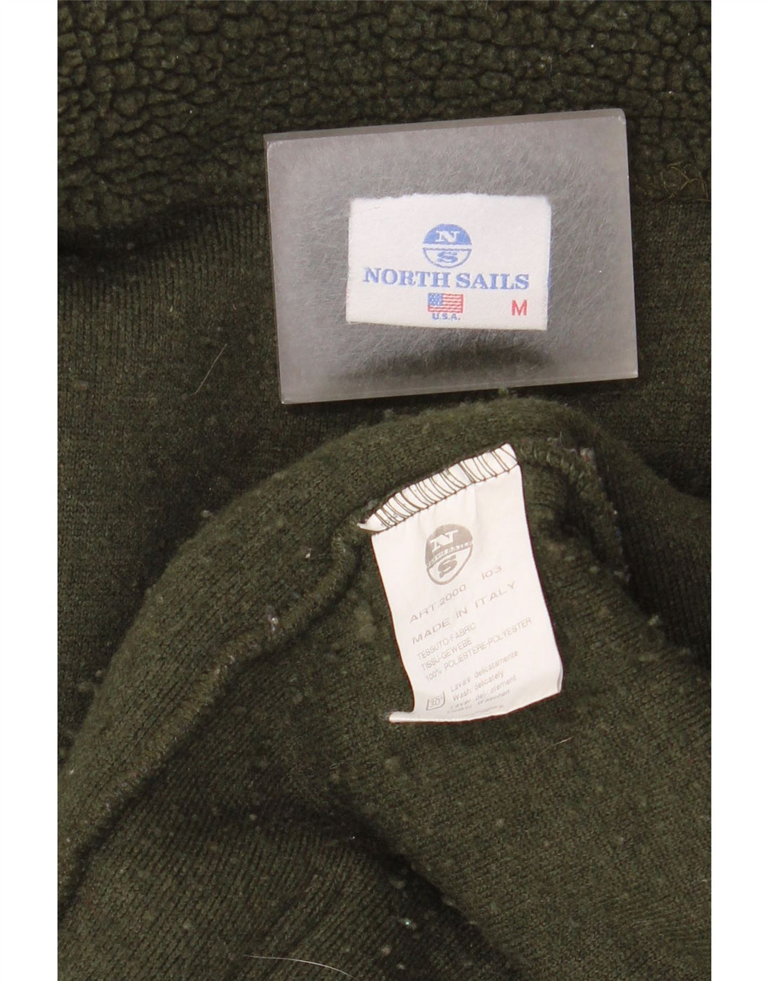 North Sails Chaqueta polar gráfica para hombre UK 38 Poliéster verde medio