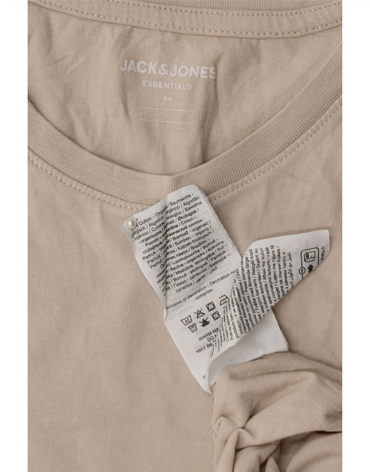 JACK & JONES Hombre Camiseta Top Medium Beige Algodón