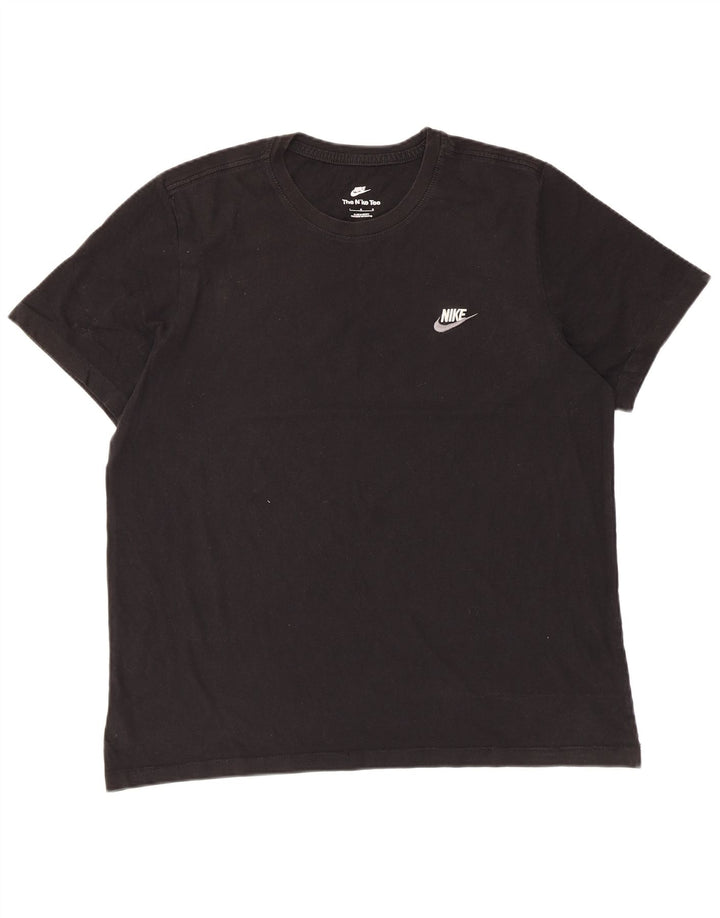 Nike - Camiseta para hombre, talla grande, color negro, algodón