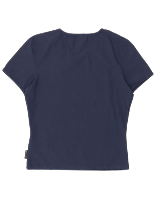 Nike Camiseta Dri Fit para Mujer UK 10/12 Medium Azul Marino Poliéster