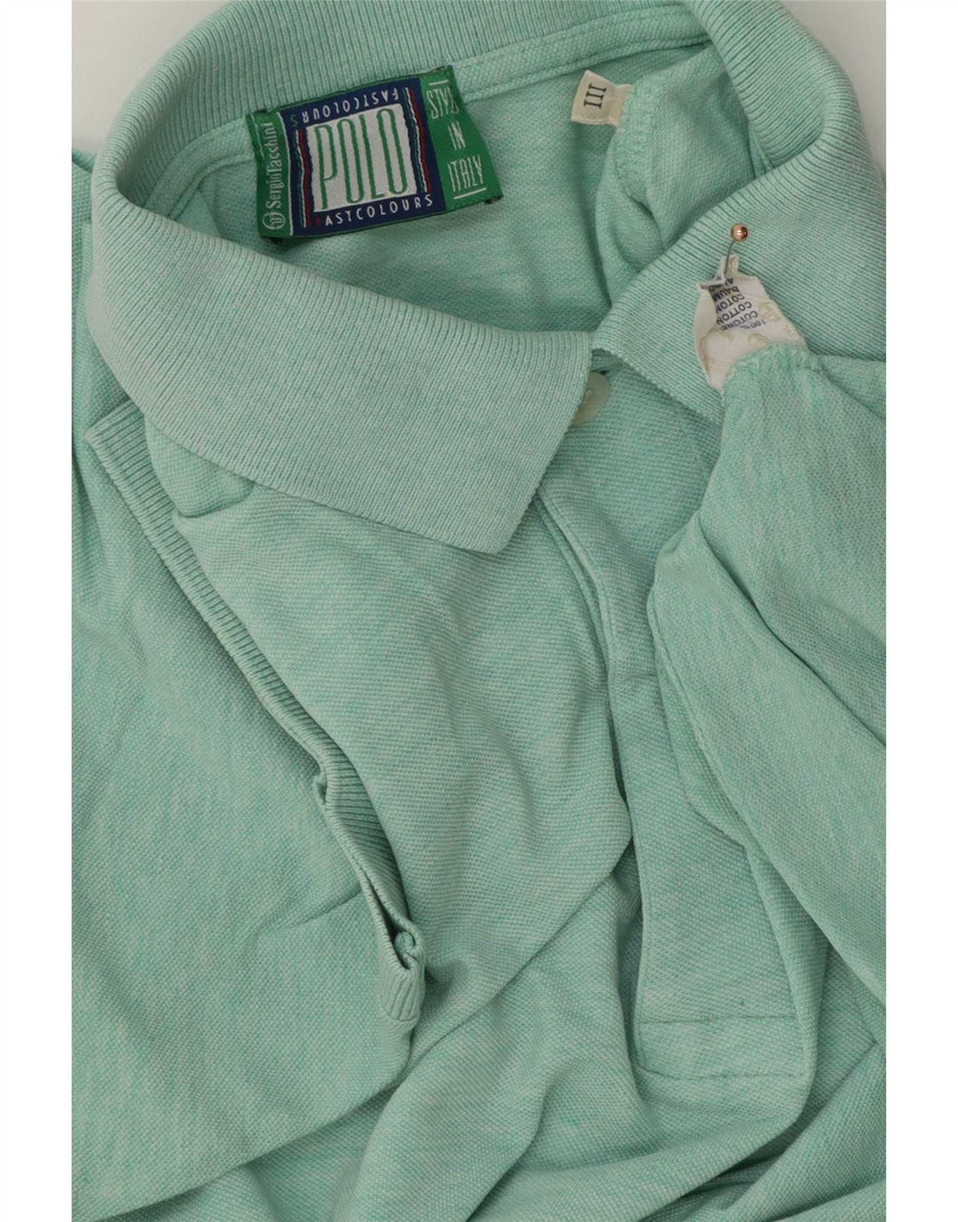 Sergio Tacchini Polo De Hombre De Algodón Moteado Verde Medio