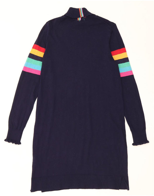 Joules Vestido tipo jersey con cuello vuelto para mujer UK 10 Small Azul marino a rayas