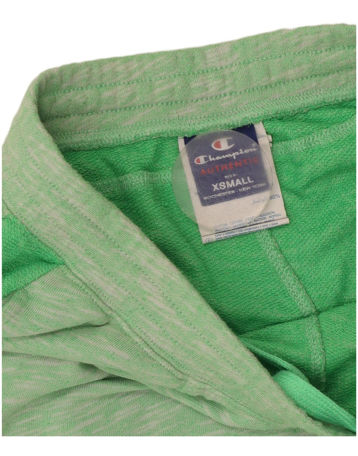 CHAMPION Pantalones cortos deportivos gráficos para mujer UK 6 XS Poliéster moteado verde