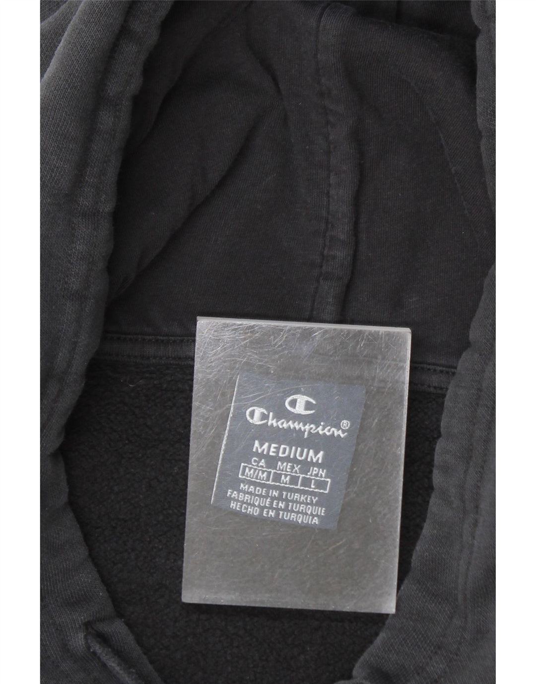 CHAMPION Mens Hoodie Jumper Medium Black Cotton Vintage Champion and Second-Hand Champion from Messina Hembry 