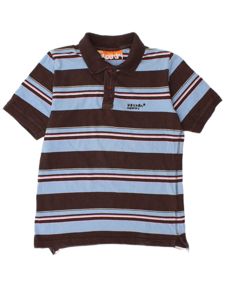 Superdry Polo Para Hombre De Algodón A Rayas Marrón Pequeño
