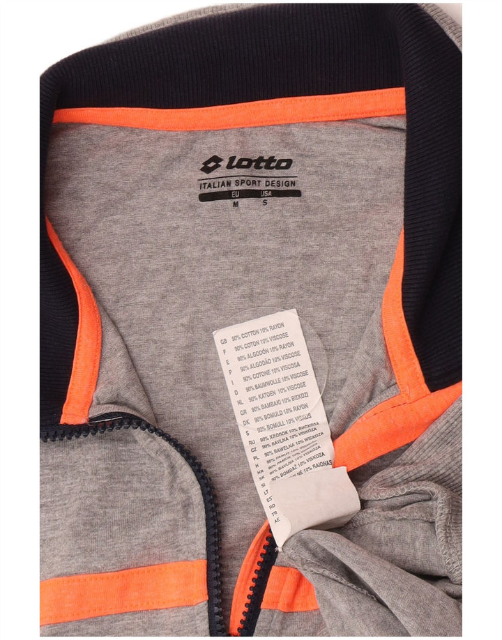 Lotto Chaqueta De Chándal Para Hombre Small Gris Colorblock Algodón