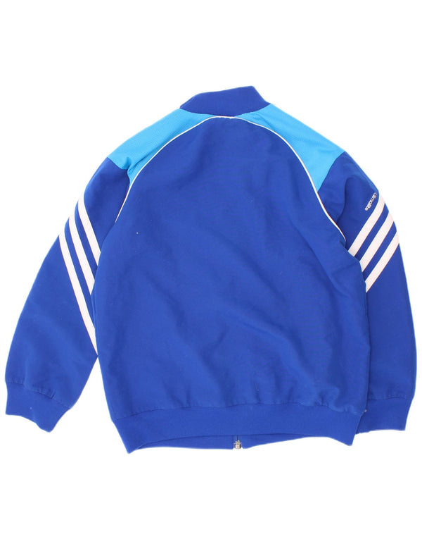 Adidas - Chaqueta de chándal para niño, 7-8 años, color azul, poliéster