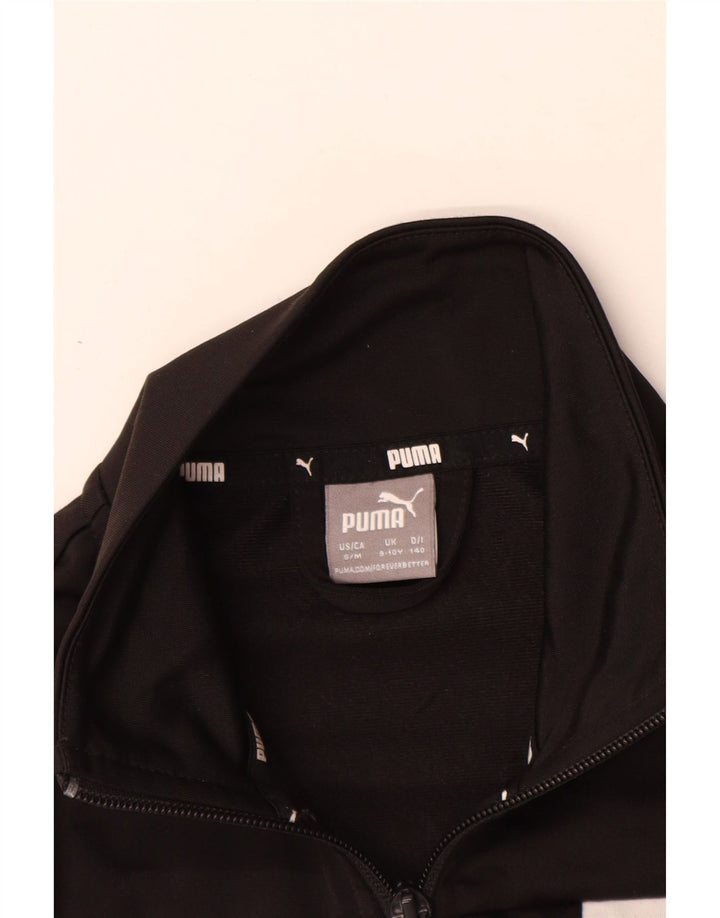 Puma Chaqueta de chándal para niño 9-10 años Negro Colorblock Poliéster