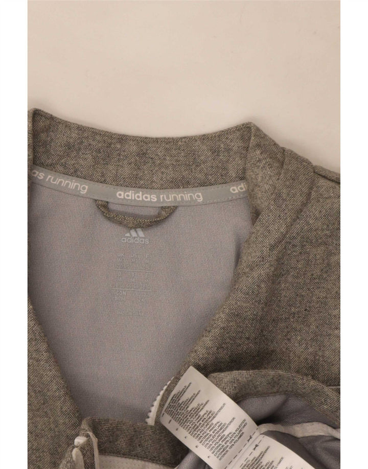 Adidas Chaqueta Bomber para Mujer UK 12/14 Lana Colorblock Gris Medio