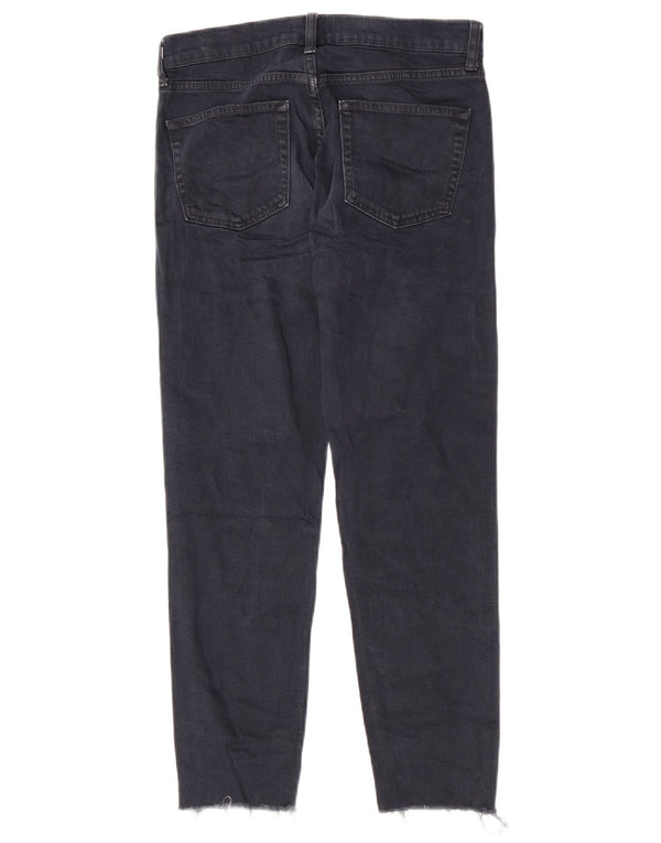 Zara Jeans Slim Mujer EU 36 XS W26 L27 Algodón Manchado Azul Marino