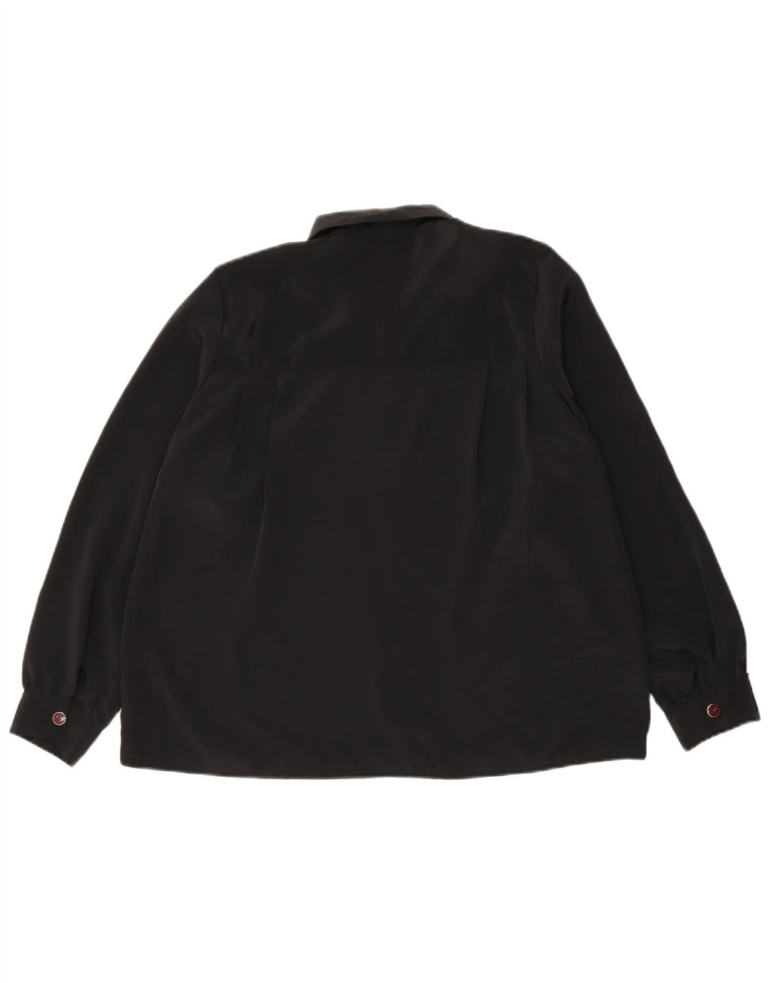 Vintage mujer camisa blusa Reino Unido 14 grande negro