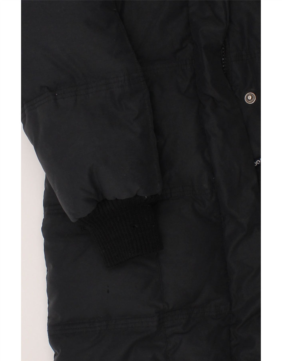 WOOLRICH Girls Hooded Padded Coat 5-6 Years Black Vintage Woolrich and Second-Hand Woolrich from Messina Hembry 