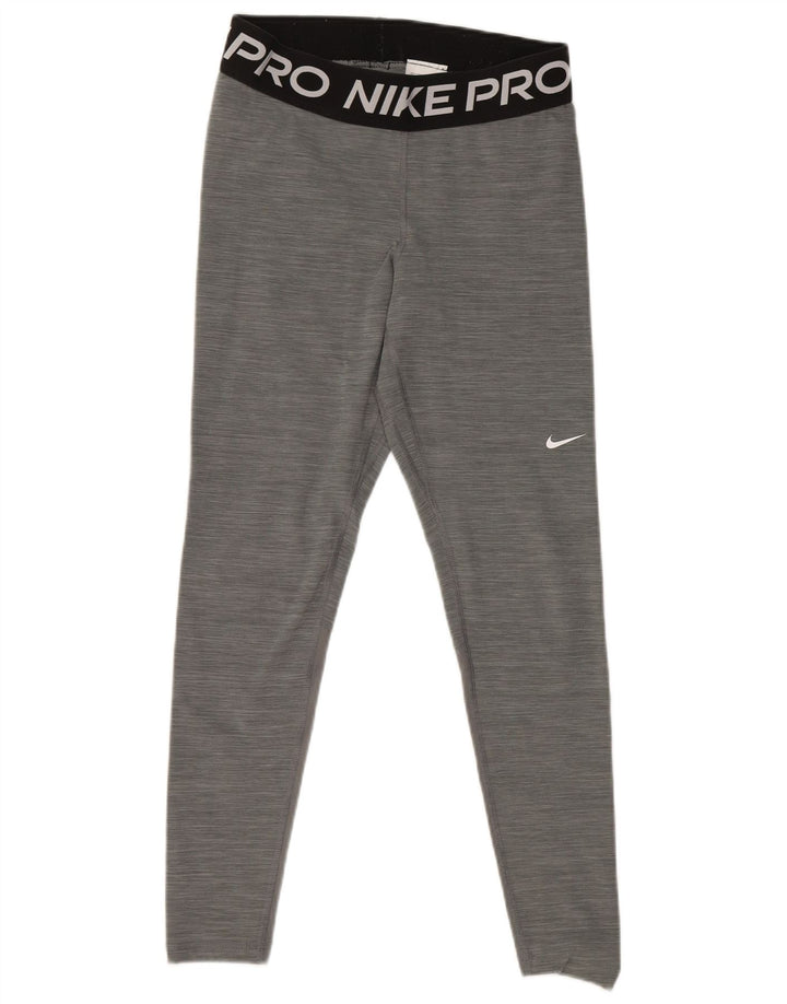 NIKE Leggings gráficos Dri Fit para mujer UK 40 Poliéster gris medio