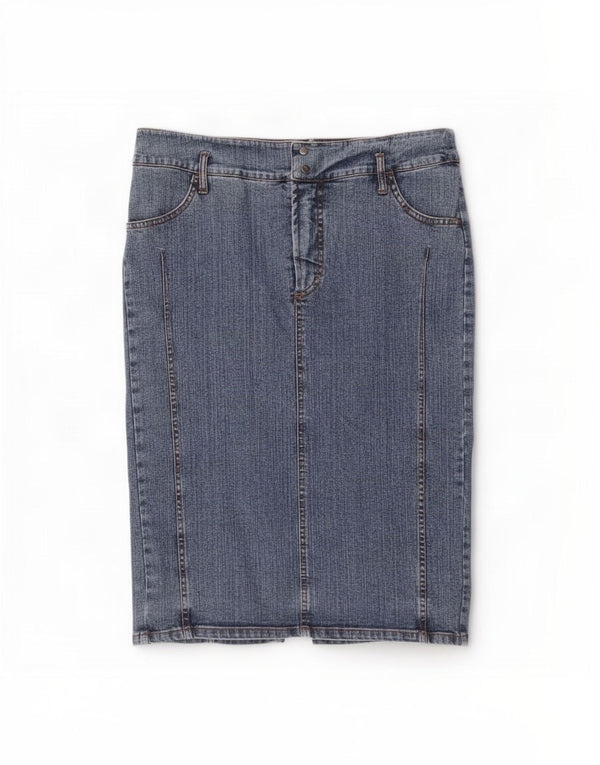 Falda vaquera para mujer Ferre IT 46 Large W32 Algodón azul