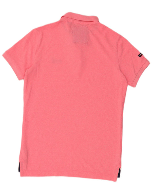 Superdry Polo De Algodón Rosa Medio Para Hombre