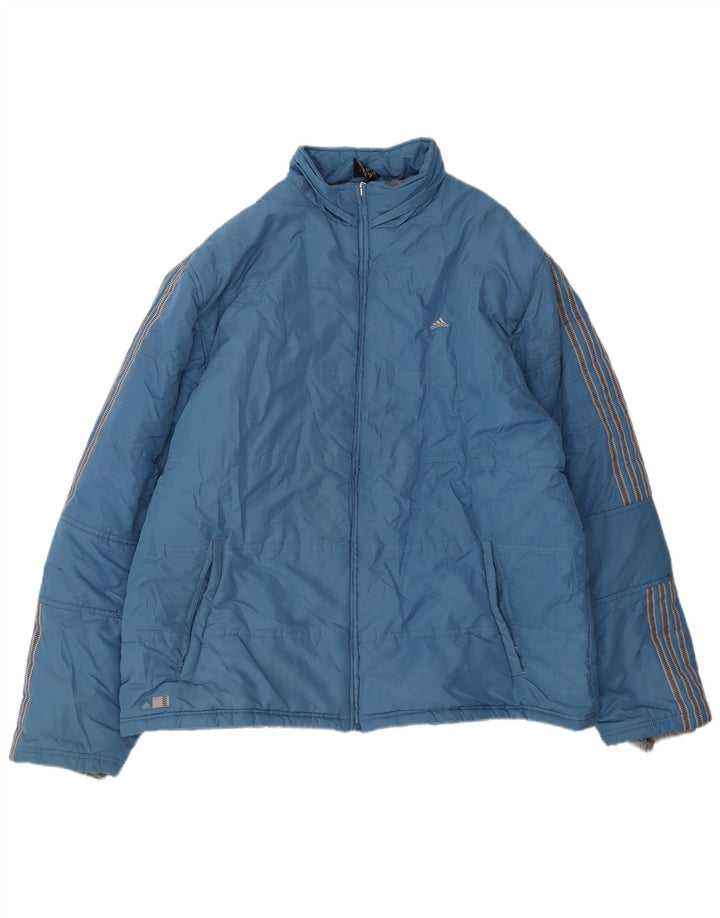 Adidas Chaqueta acolchada para hombre ES 42 XL Poliéster azul