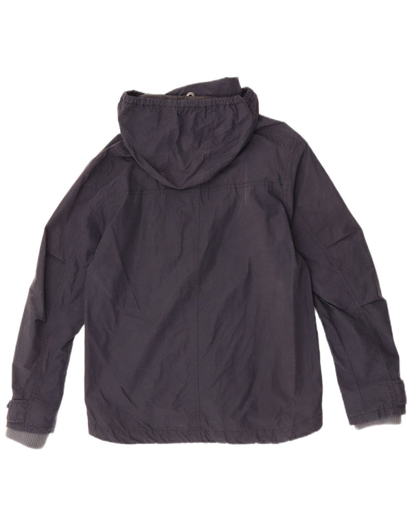 Timberland Chaqueta cortavientos con capucha gráfica para hombre UK 36 Small Azul marino