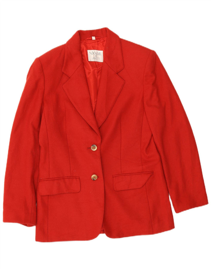 Nixmar By Lancetti Chaqueta tipo blazer de 2 botones para mujer IT 44 Rojo mediano