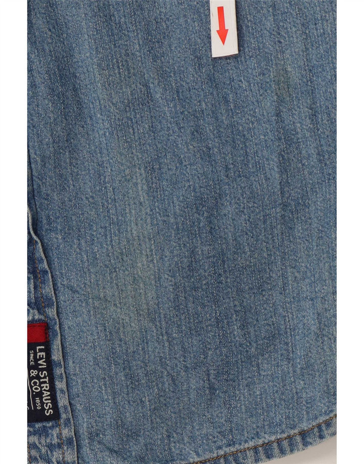Levi's Hombre Camisa Vaquera De Manga Corta Algodón Azul Medio