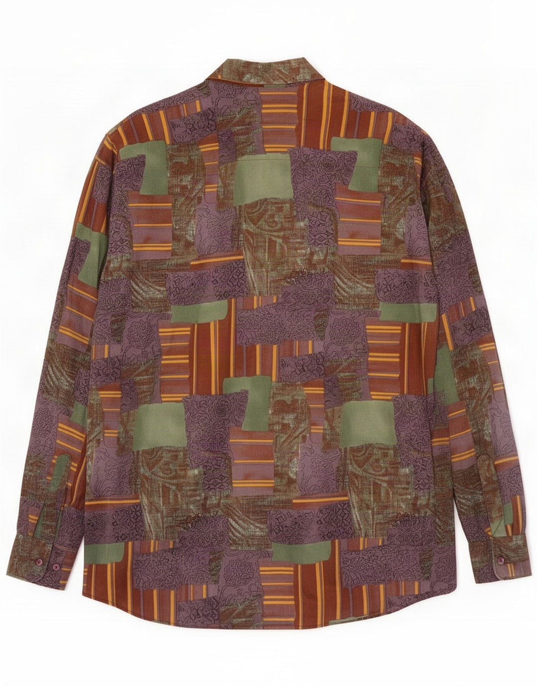 Angelo Litrico Camisa para hombre grande Viscosa patchwork multicolor