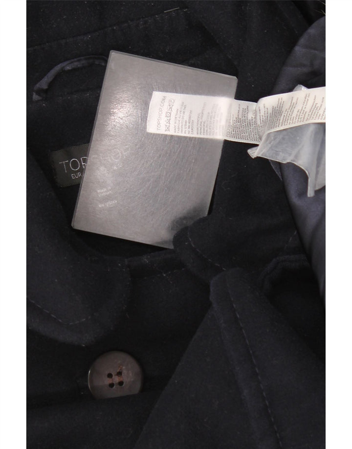 Topshop Chaquetón con capucha para mujer UK 40 Grande Poliéster azul marino