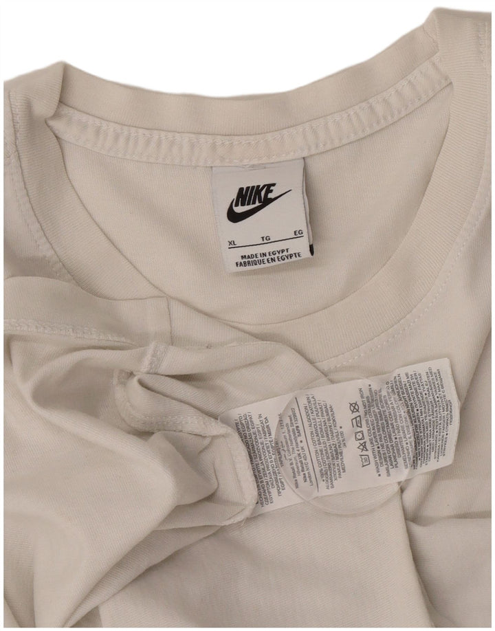Camiseta Nike Hombre Top XL Blanco Algodón