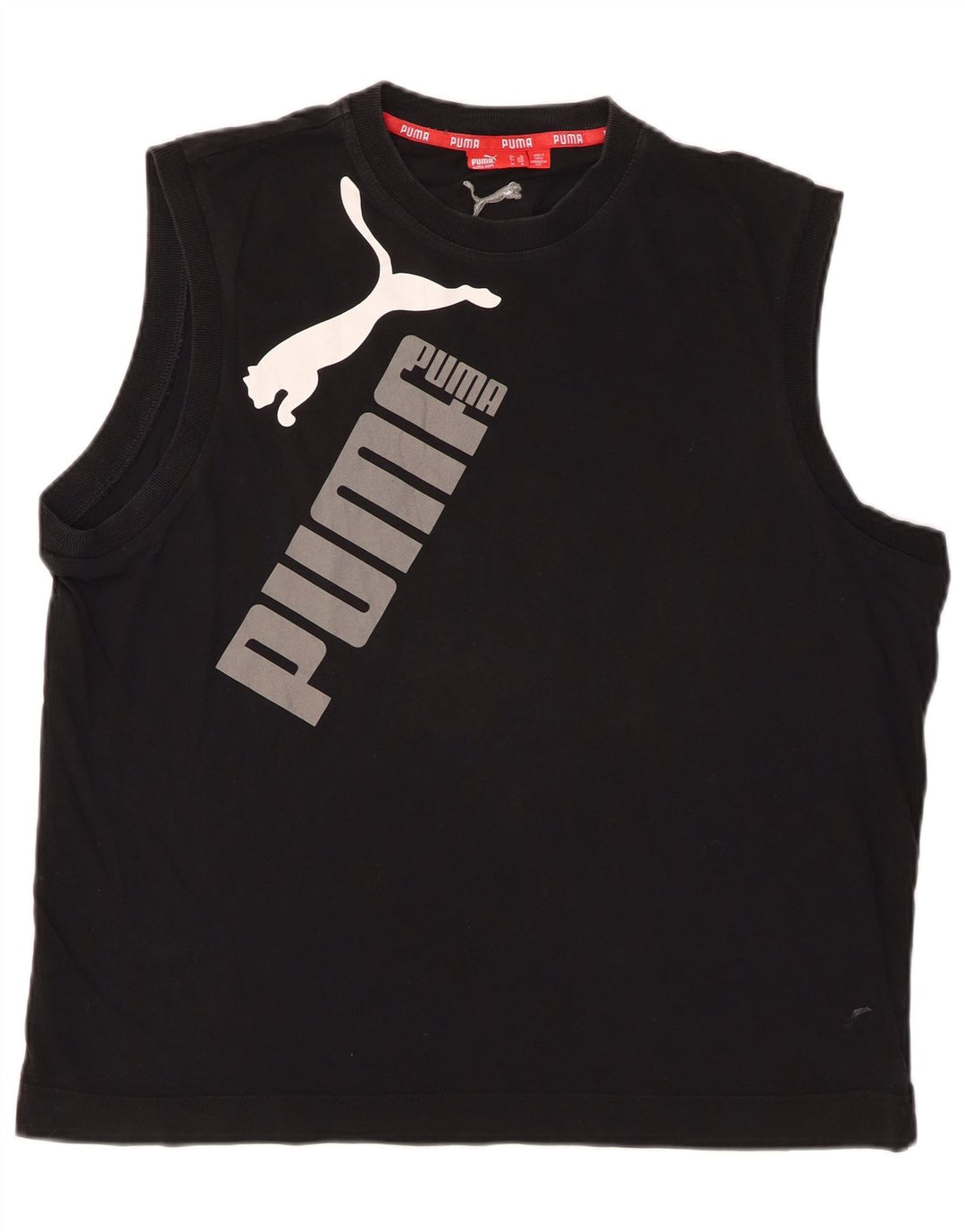 PUMA Camiseta sin mangas gráfica para hombre XL Negro