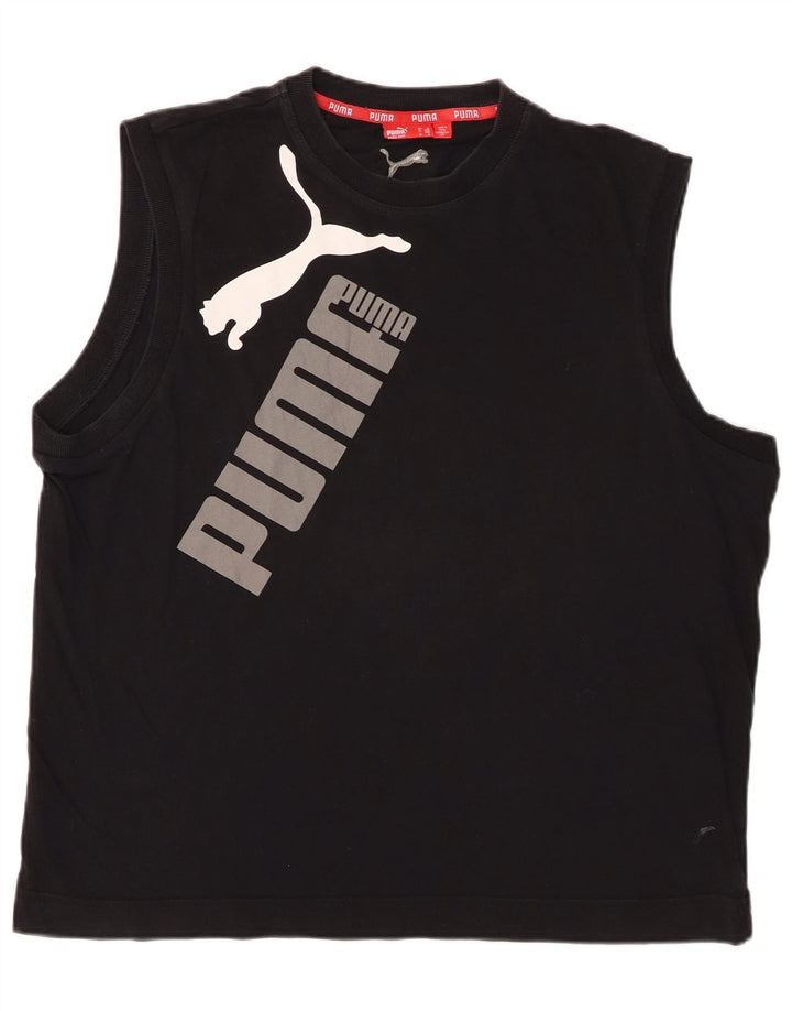PUMA Camiseta sin mangas gráfica para hombre XL Negro