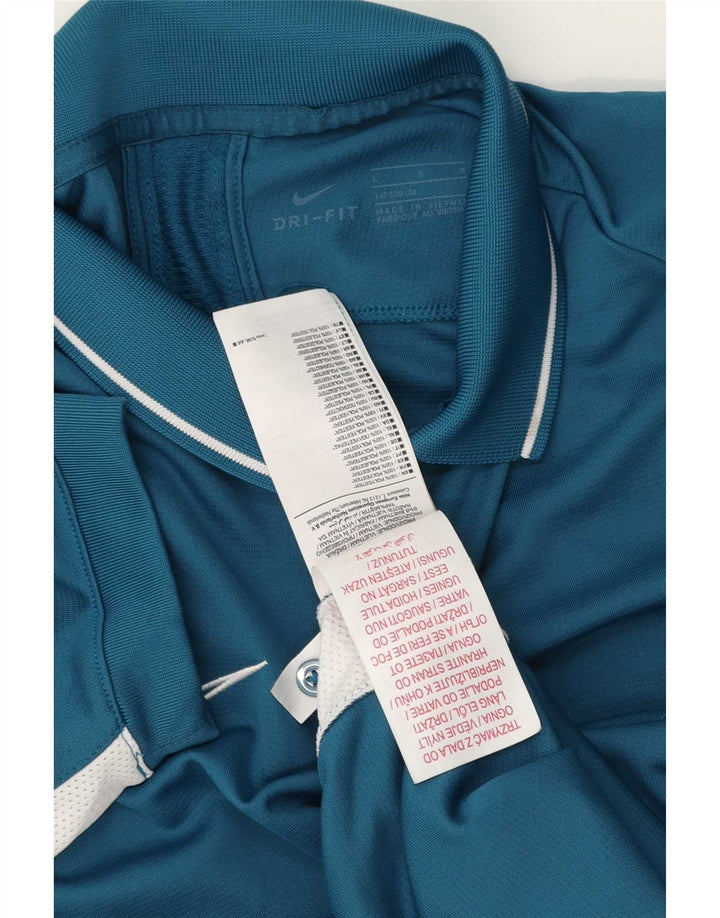Nike Polo para niño 12-13 años Grande Azul Colorblock Poliéster