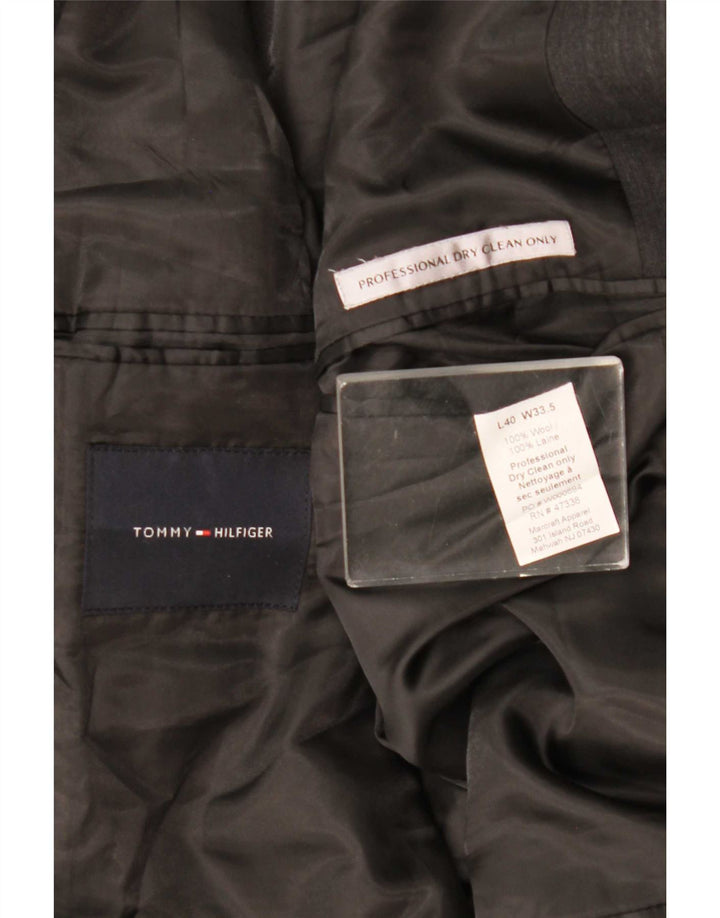 Tommy Hilfiger Chaqueta tipo blazer de 2 botones para hombre UK 40 Large Grey Wool Classic