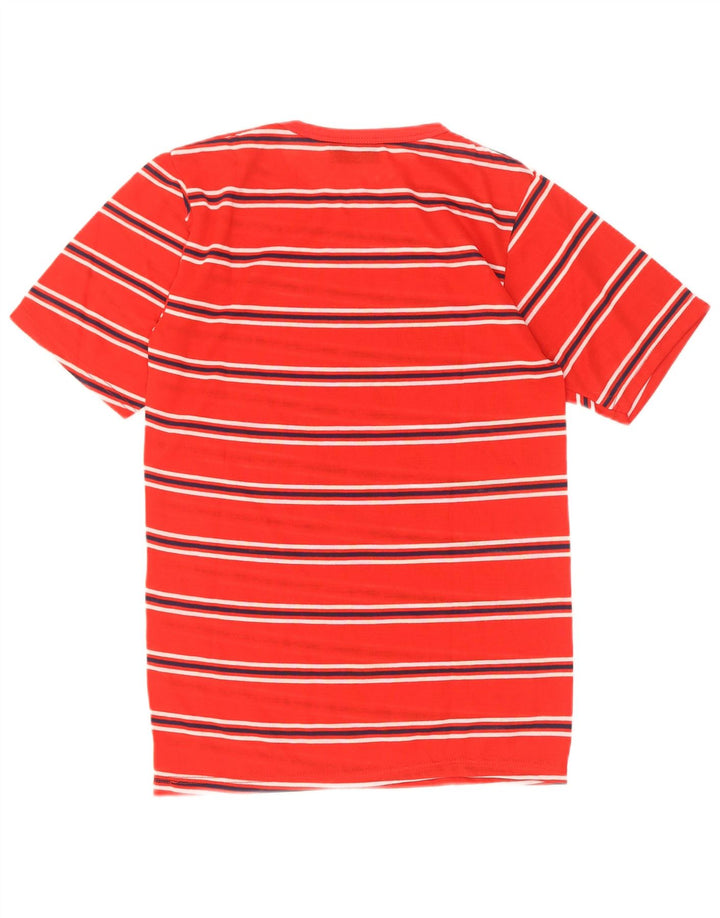 Vintage camiseta para hombre Top pequeño acrílico a rayas rojas