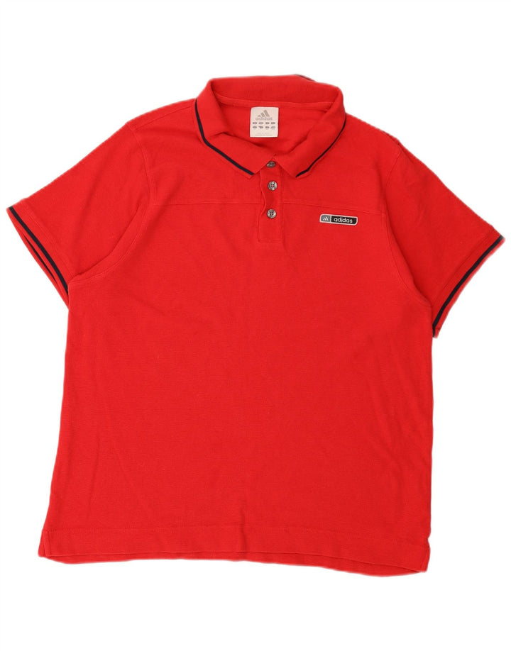 Adidas Polo Hombre Grande Rojo Algodón