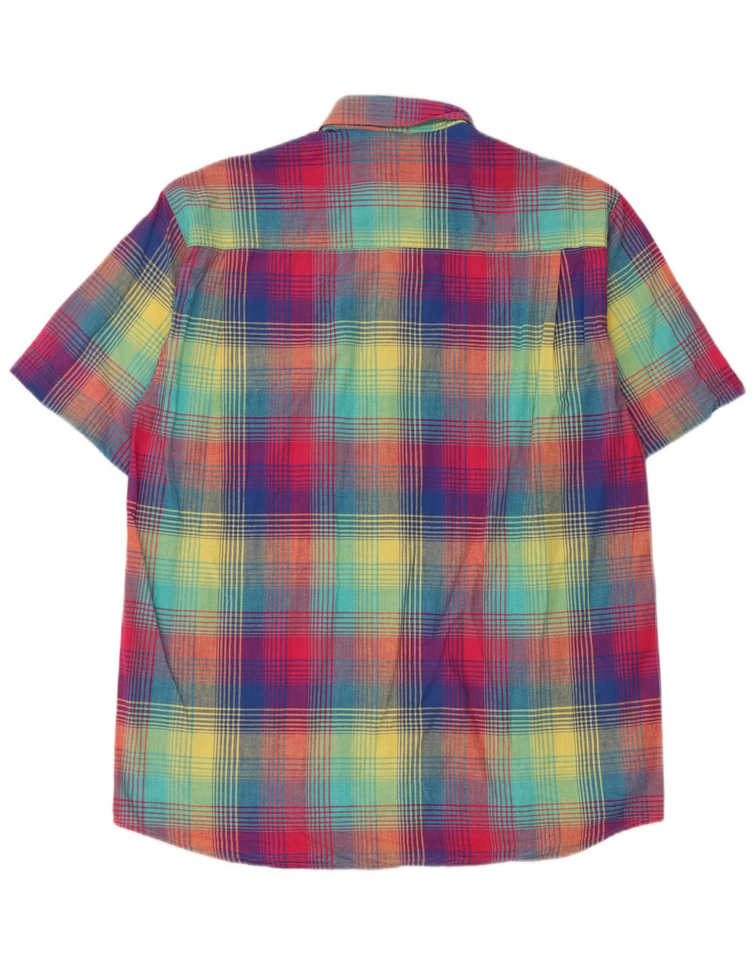 Rudnick Camisa de manga corta para hombre talla 39/40 mediana cuadros multicolor