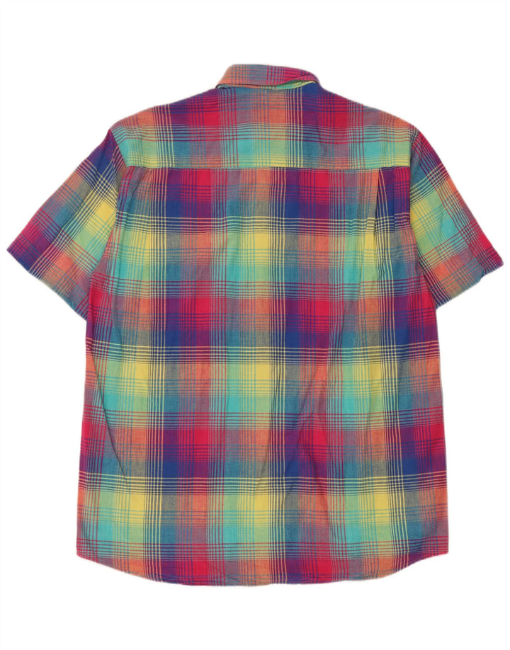 Rudnick Camisa de manga corta para hombre talla 39/40 mediana cuadros multicolor